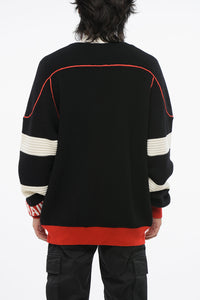 Balmain Virgin Wool Cardigan with Contrast Details