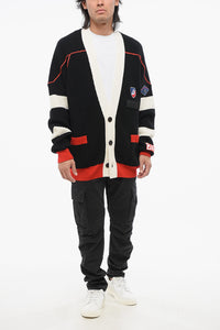 Balmain Virgin Wool Cardigan with Contrast Details