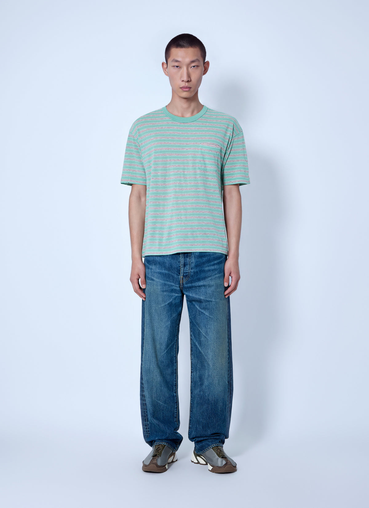 Visvim Men Jumbo Border Tee