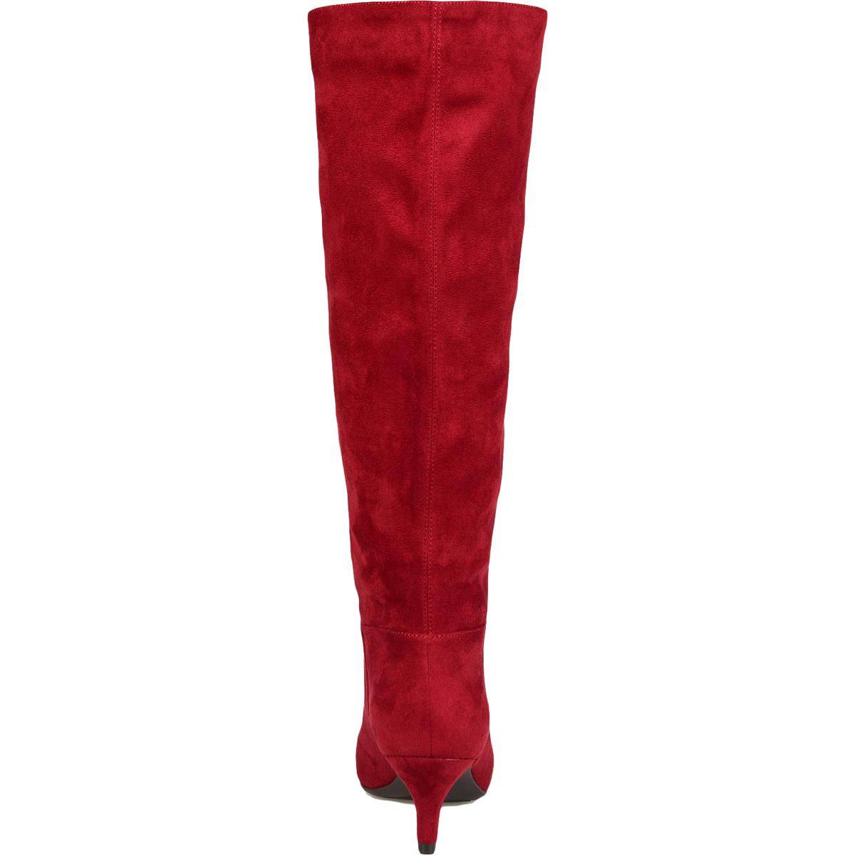 VELLIA Womens Faux Suede Pull-On Knee-High Boots