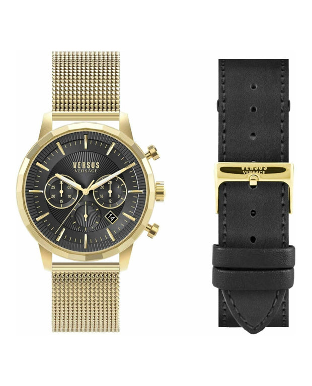 Versus Versace Mens Eugene Gold 46mm Bracelet Fashion Watch