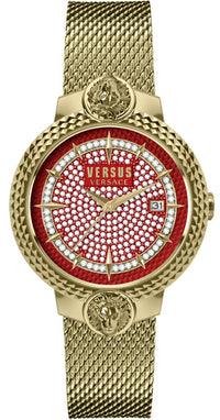 Versus Versace Womens Mouffetard Crystal Dial 38mm Bracelet Fashion Watch