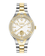 Versus Versace Womens Vittoria Crystal Two Tone 38mm Bracelet Fashion Watch