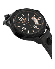 Versus Versace Mens Reale IP Black 44mm Strap Fashion Watch