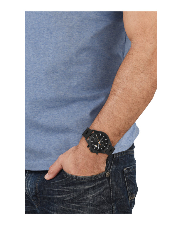 Versus Versace Mens Griffith IP Gunmetal 46mm Strap Fashion Watch