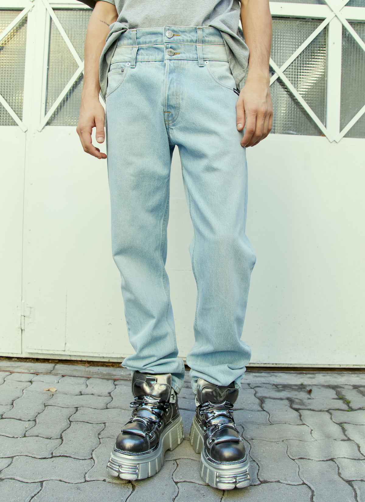VTMNTS Vtmnts Men Double Waist Denim Jeans