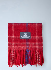 Vivienne Westwood Men Checked Wool Scarf