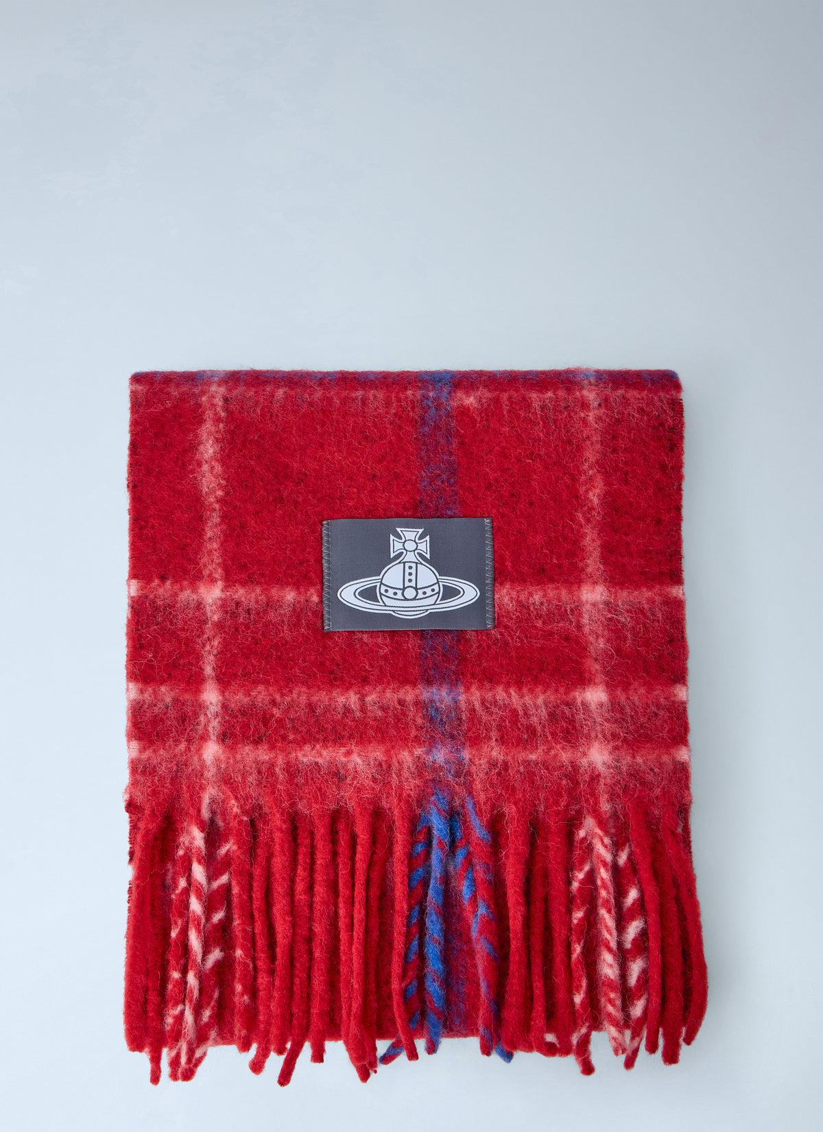 Vivienne Westwood Men Checked Wool Scarf