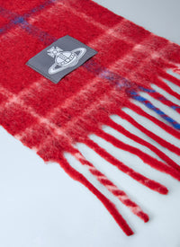 Vivienne Westwood Men Checked Wool Scarf
