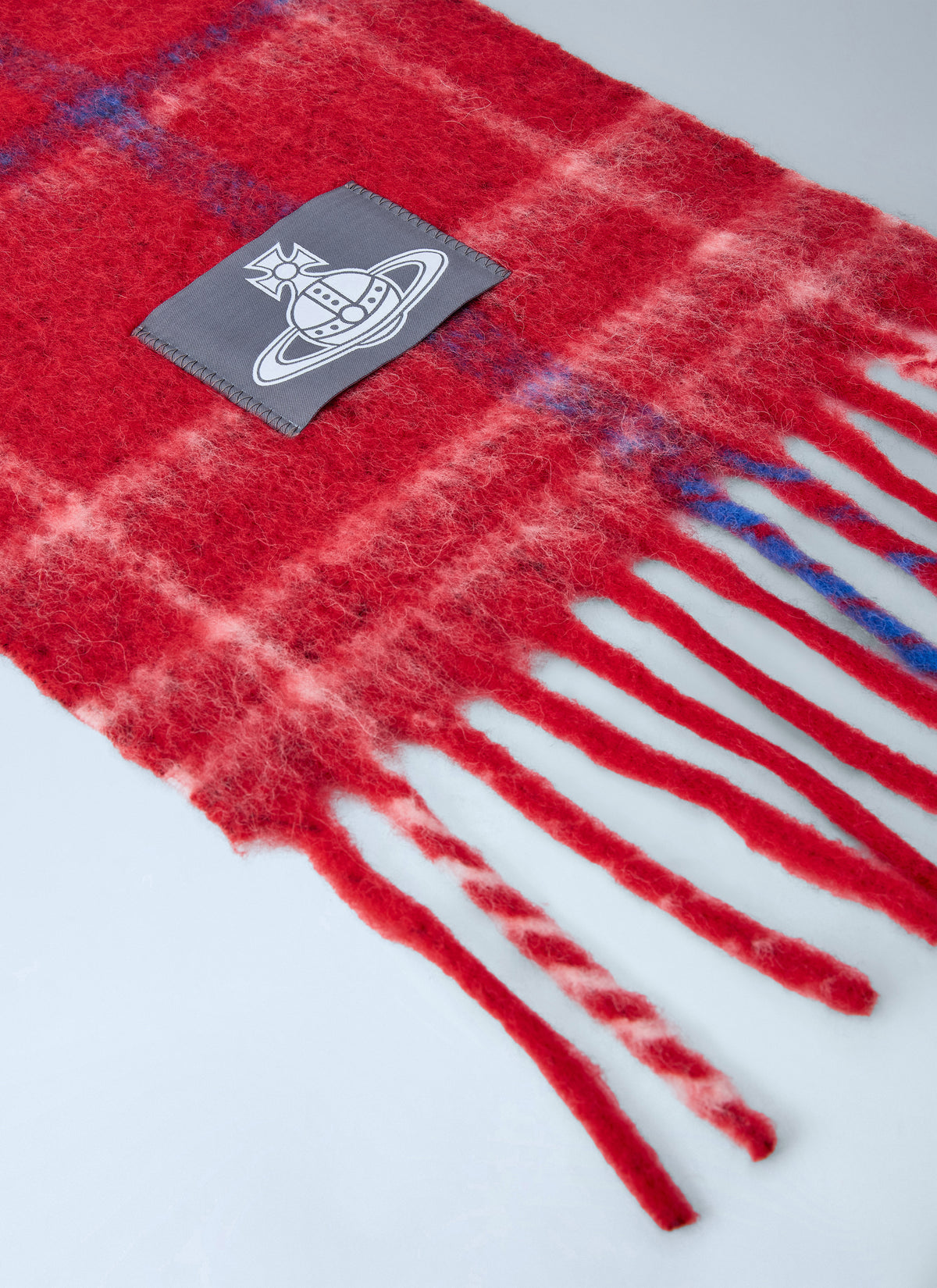 Vivienne Westwood Men Checked Wool Scarf