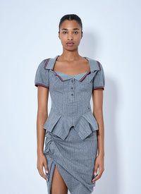 Vivienne Westwood Vivienne Westwood Women Monday Striped Cotton Polo Shirt