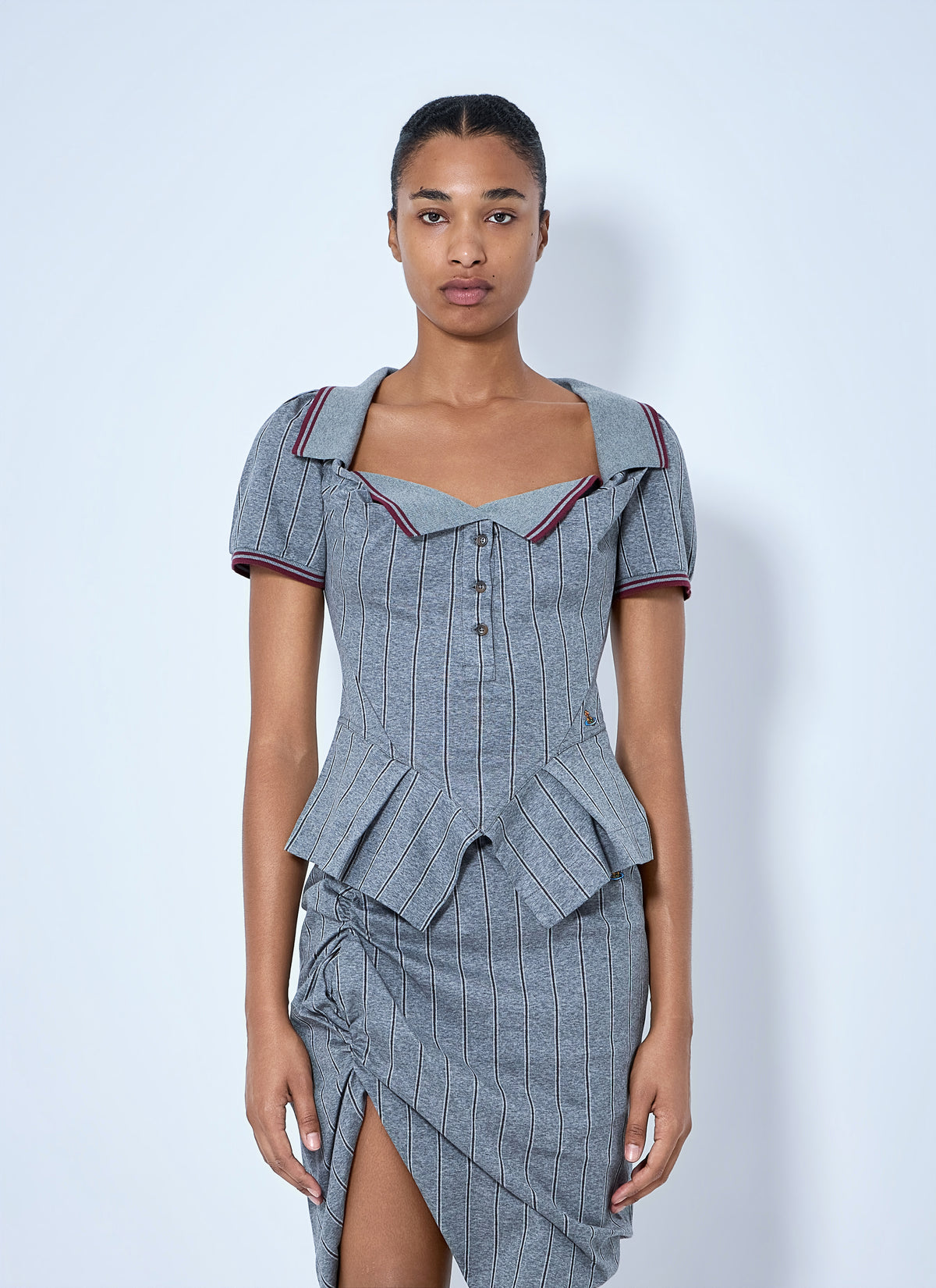 Vivienne Westwood Vivienne Westwood Women Monday Striped Cotton Polo Shirt