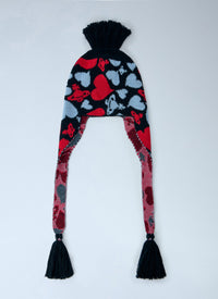 Vivienne Westwood Women Hearts And Orb Flap Knit Cap