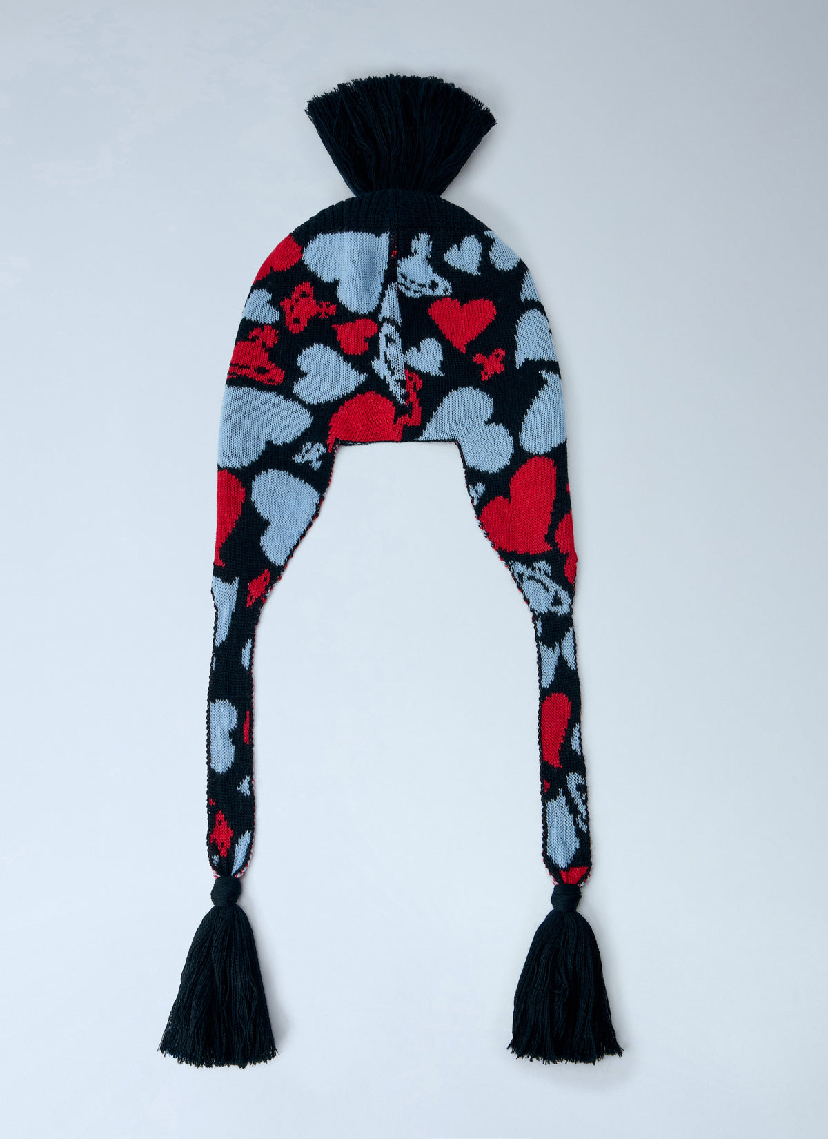 Vivienne Westwood Women Hearts And Orb Flap Knit Cap