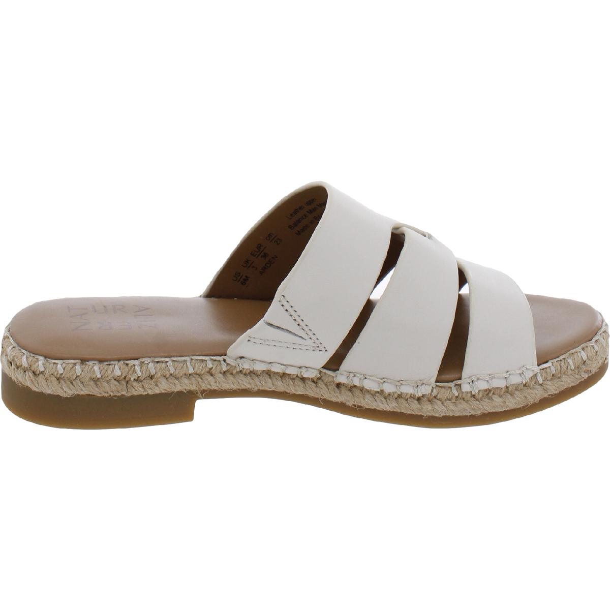 Arden Womens Leather Slip On Slide Sandals