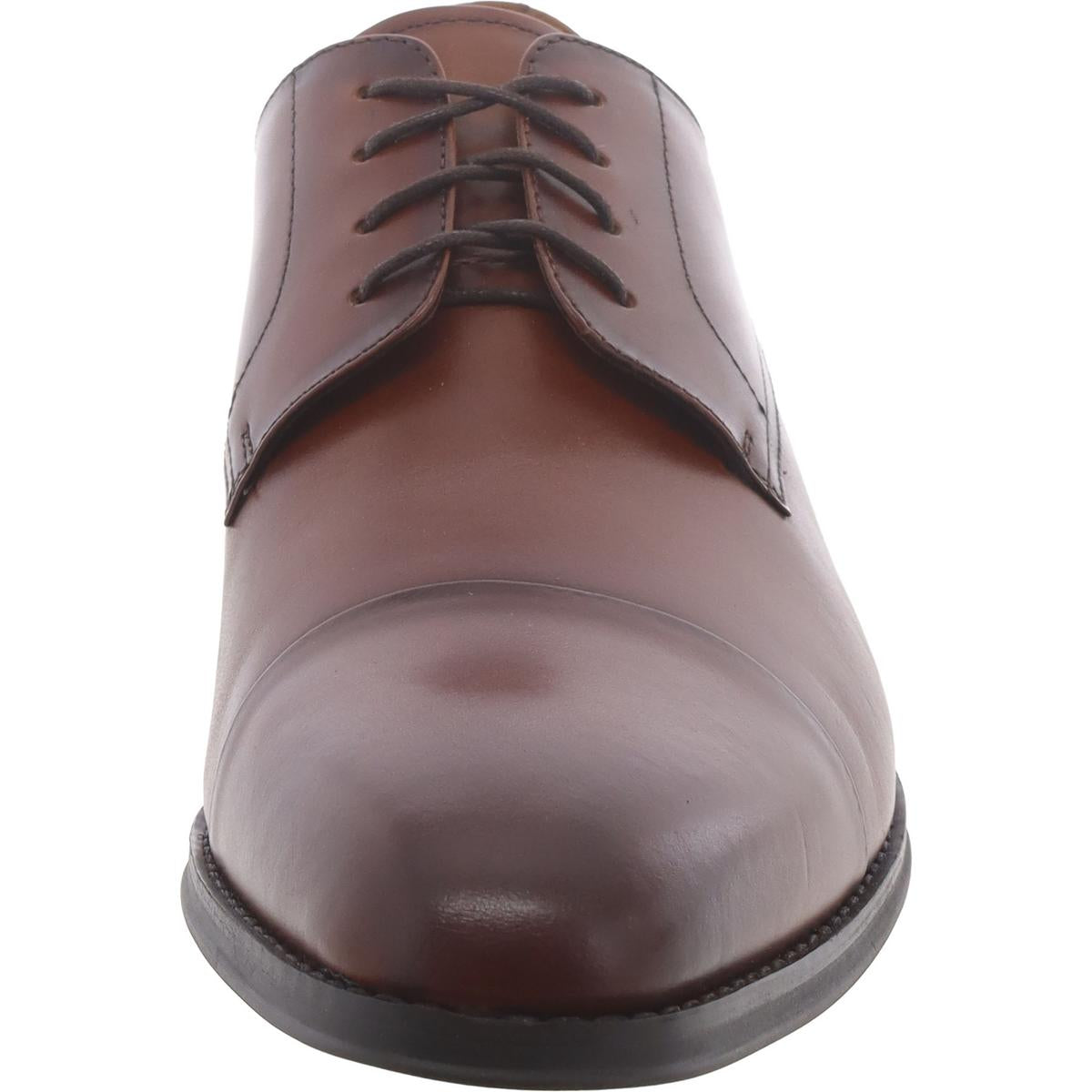 Plot Mens Leather Lace-Up Derby Shoes