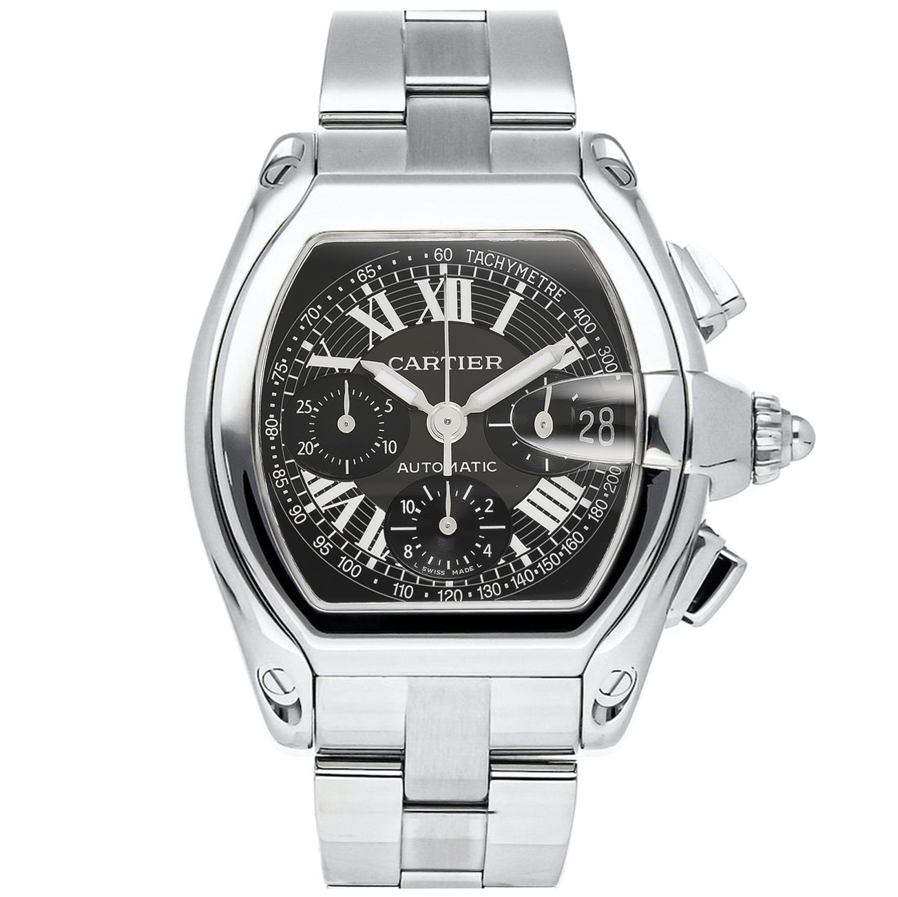 Cartier Men's Roadster Black Dial Watch - W62007X6 Black