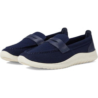 Womens Knit Man Made Slip-On Sneakers 8.5 Medium Navy