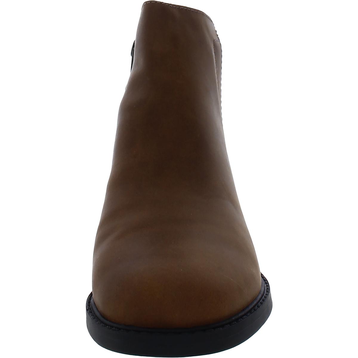 Larime Womens Zipper Ankle Booties