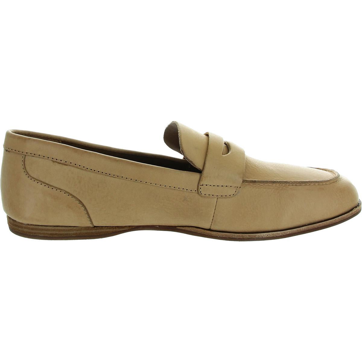 Womens Cushioned Footbed Leather Loafers