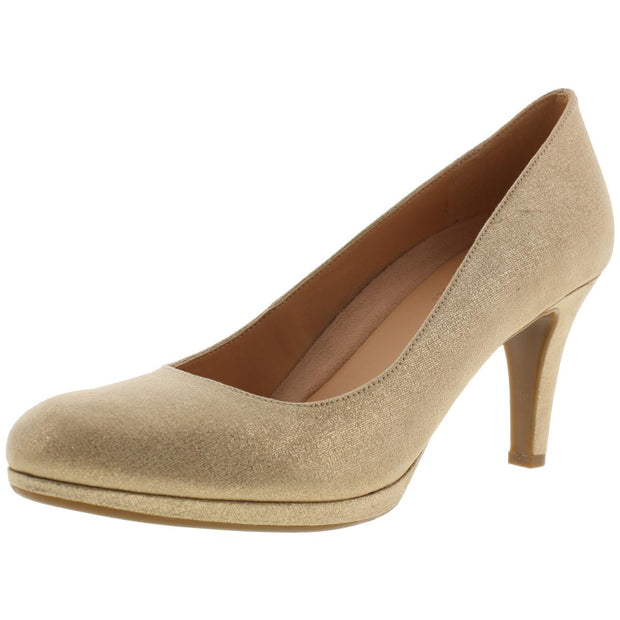 Michelle Womens Padded Insole Round Toe Pumps