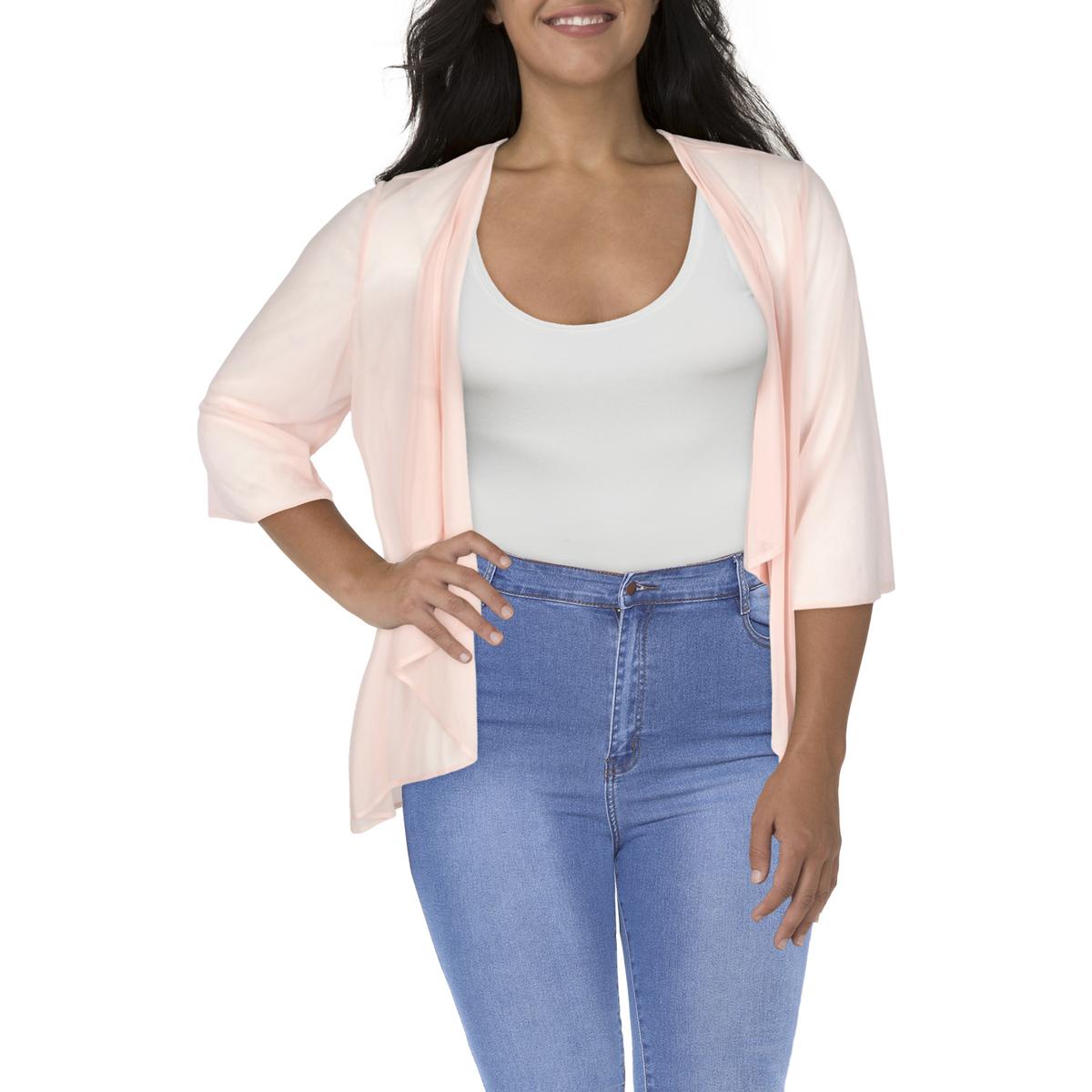 Womens Mesh Sheer Bolero Regular 14 (L) Blush