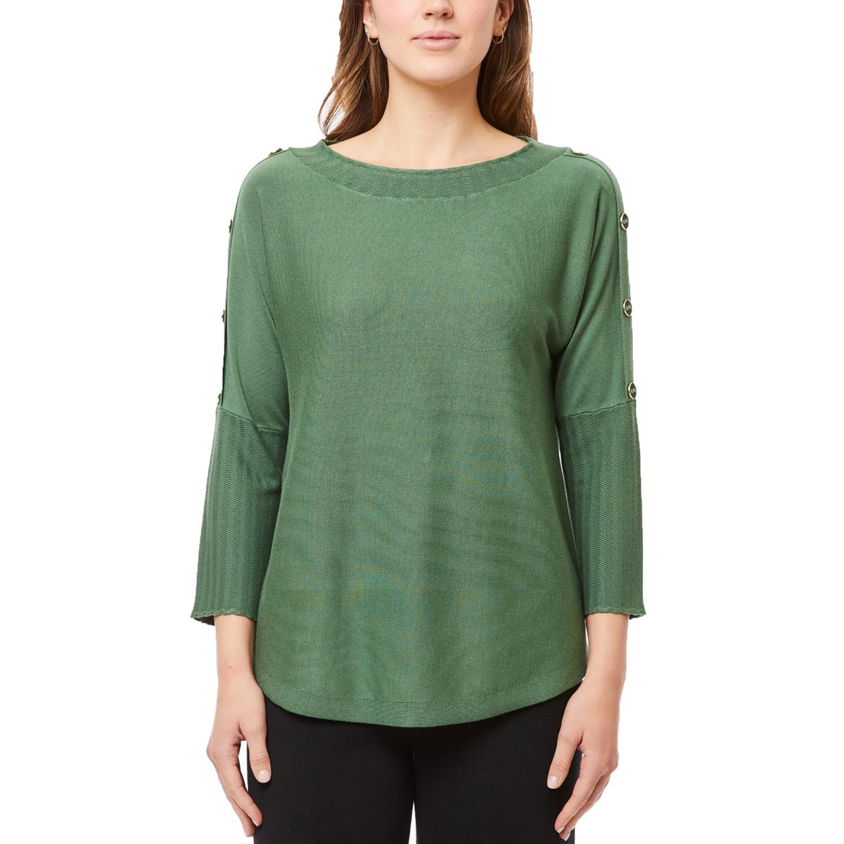Womens Button Knit Pullover Sweater