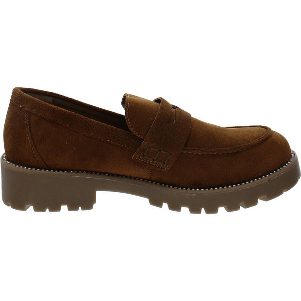 Derbr Womens Suede Slip-On Loafers