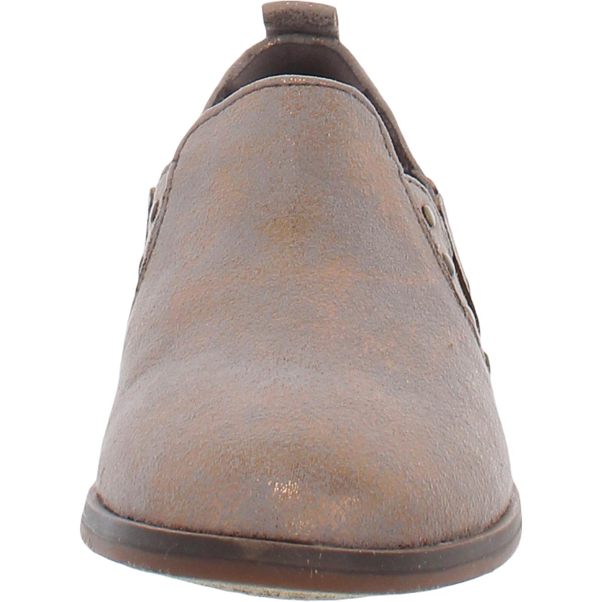 Trish Bell Womens Suede Slip On Round-Toe Shoes