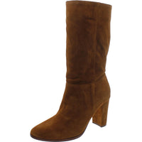 Artizan II Womens Textured Suede Mid-Calf Boots Tan Kidsuede