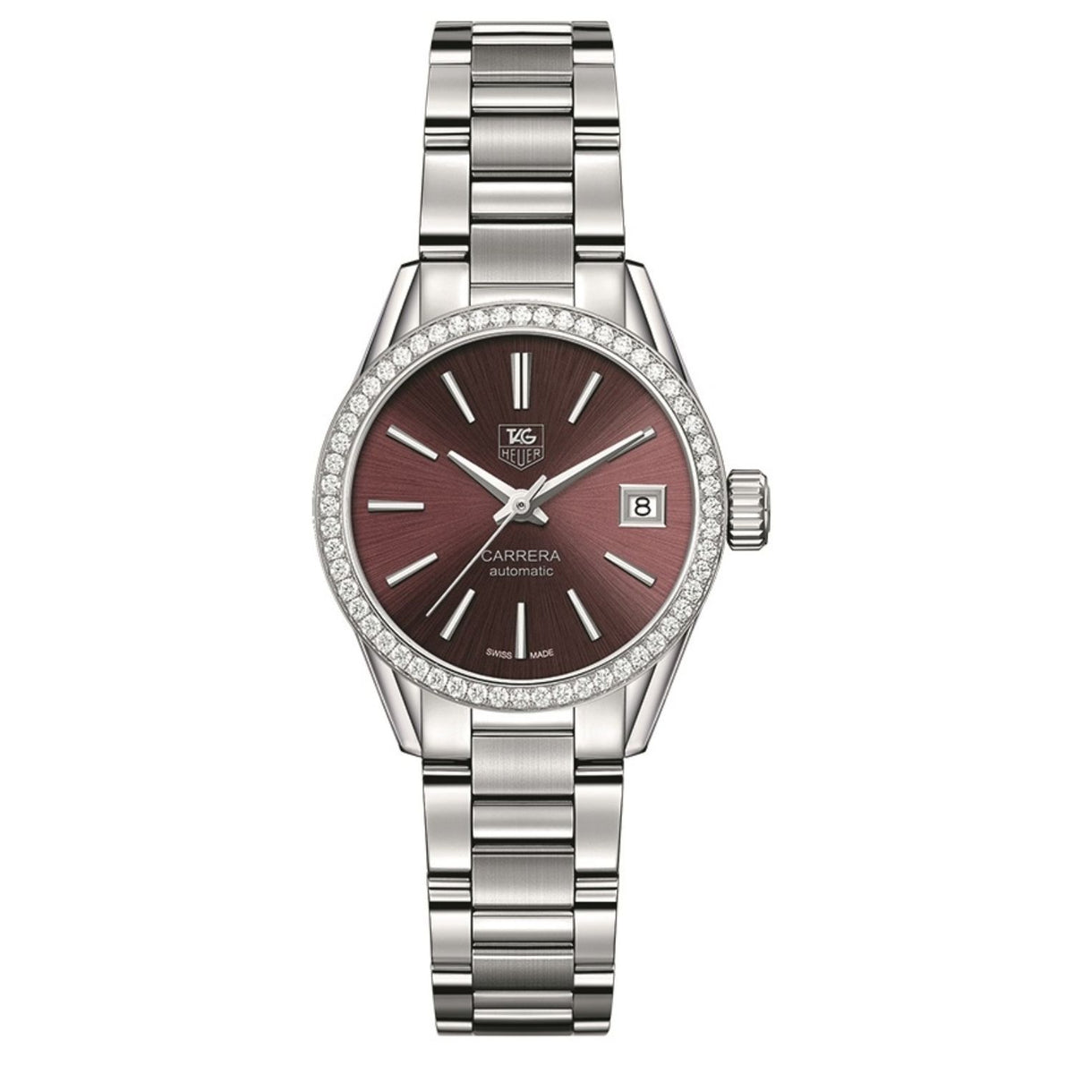 Tag heuer Women's Carrera Maroon Dial Watch - WAR2418BA077
