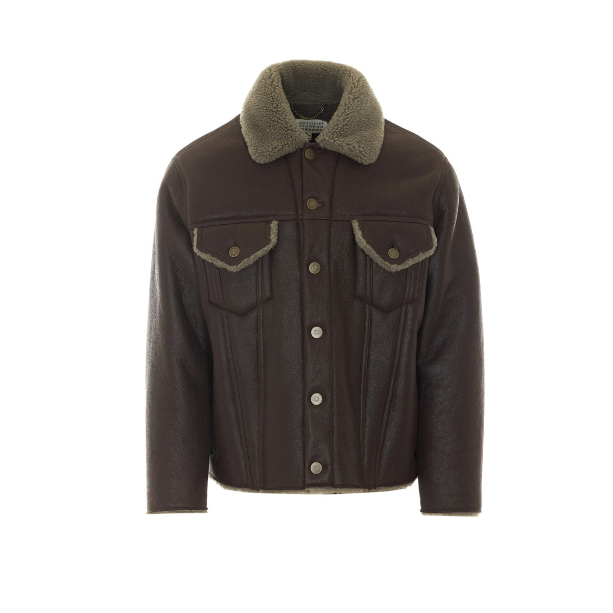 Maison Margiela Maison Margiela Men Waxed Shearling Jacket