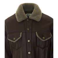 Maison Margiela Maison Margiela Men Waxed Shearling Jacket