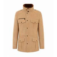 Brunello Cucinelli Men Waxed Shearling Safari Jacket