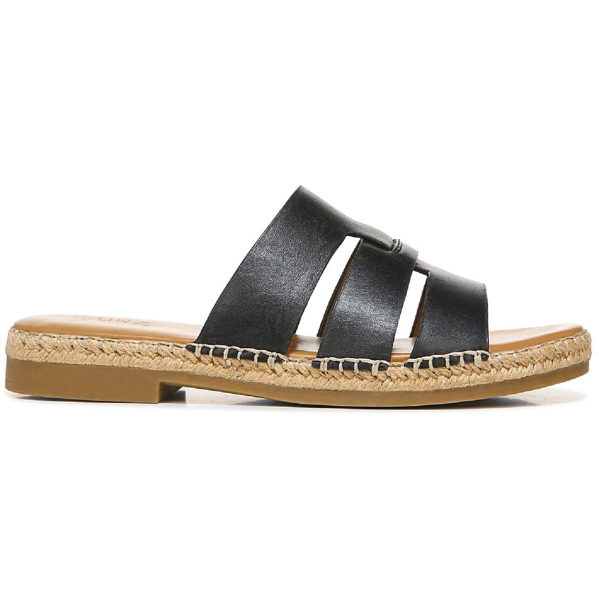 Arden Womens Leather Slip On Slide Sandals