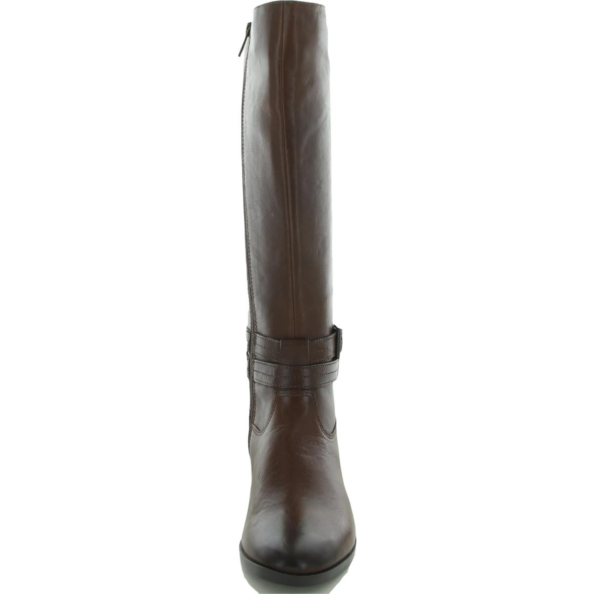 REID Womens Leather Wide Calf Knee-High Boots