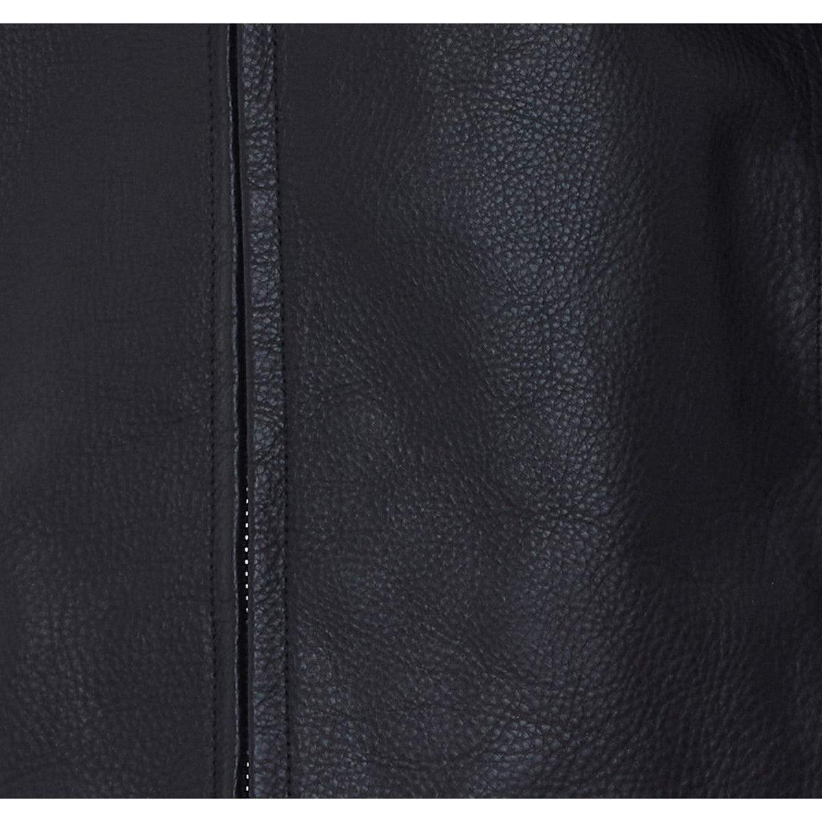 Gucci Men Web Detail Leather Biker Jacket