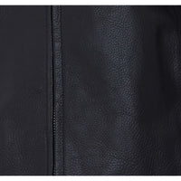Gucci Men Web Detail Leather Biker Jacket
