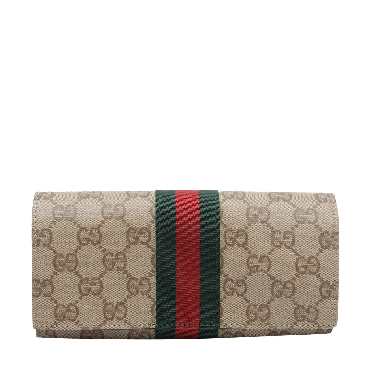 Gucci Women Web Tape And Gg Long Wallet