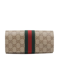 Gucci Women Web Tape And Gg Long Wallet
