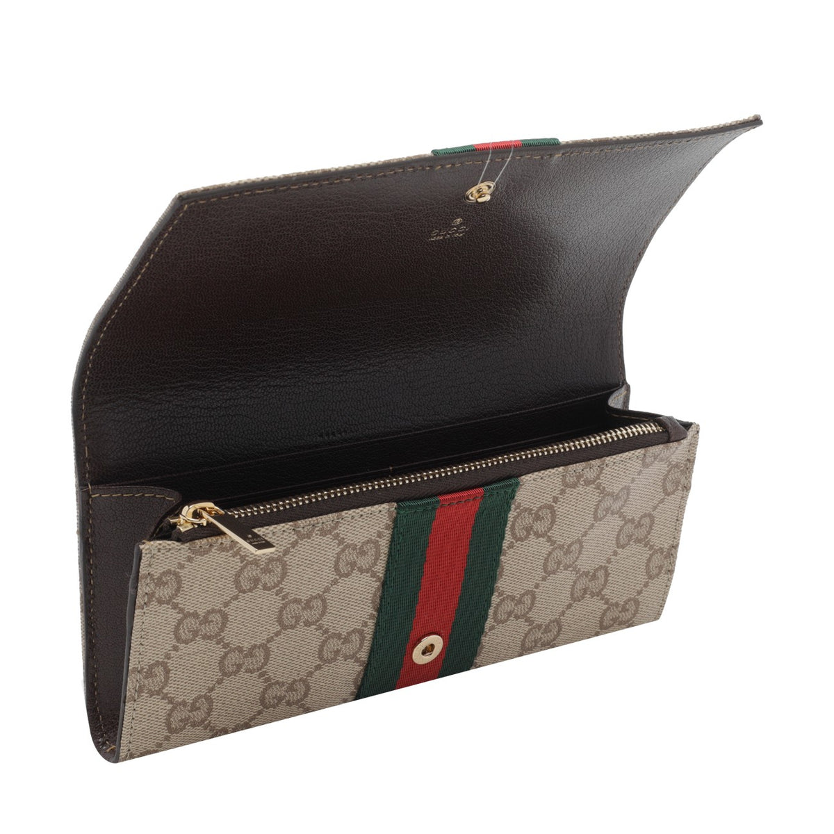 Gucci Women Web Tape And Gg Long Wallet