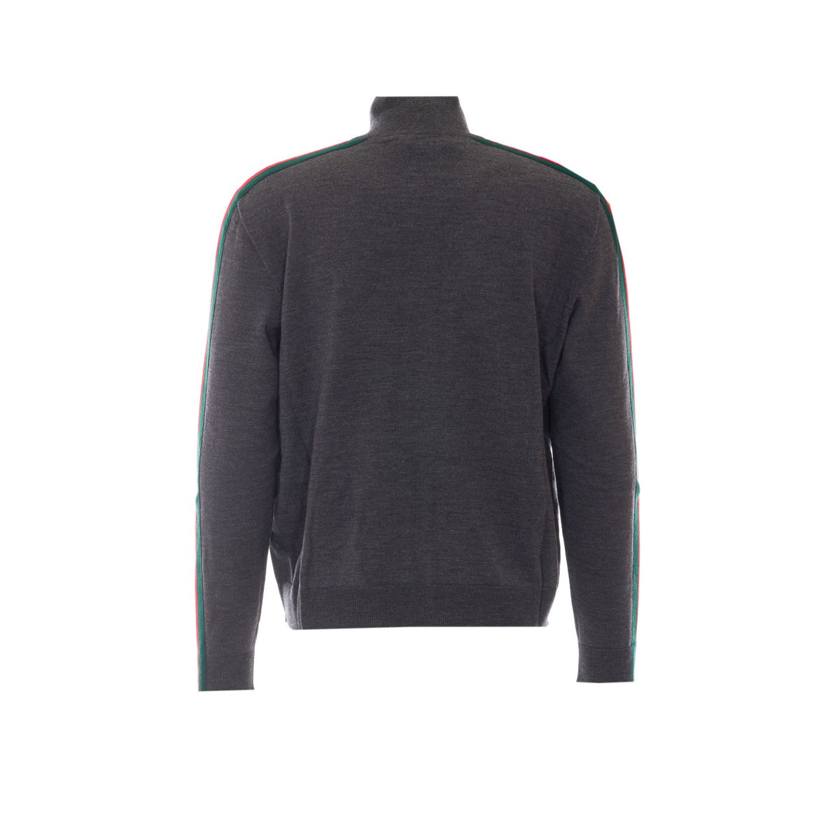 Gucci Men Web Tape Zip Light Wool Jacket