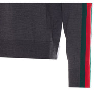 Gucci Men Web Tape Zip Light Wool Jacket