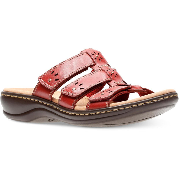 Leisa Spring Womens Leather Slip On Slide Sandals