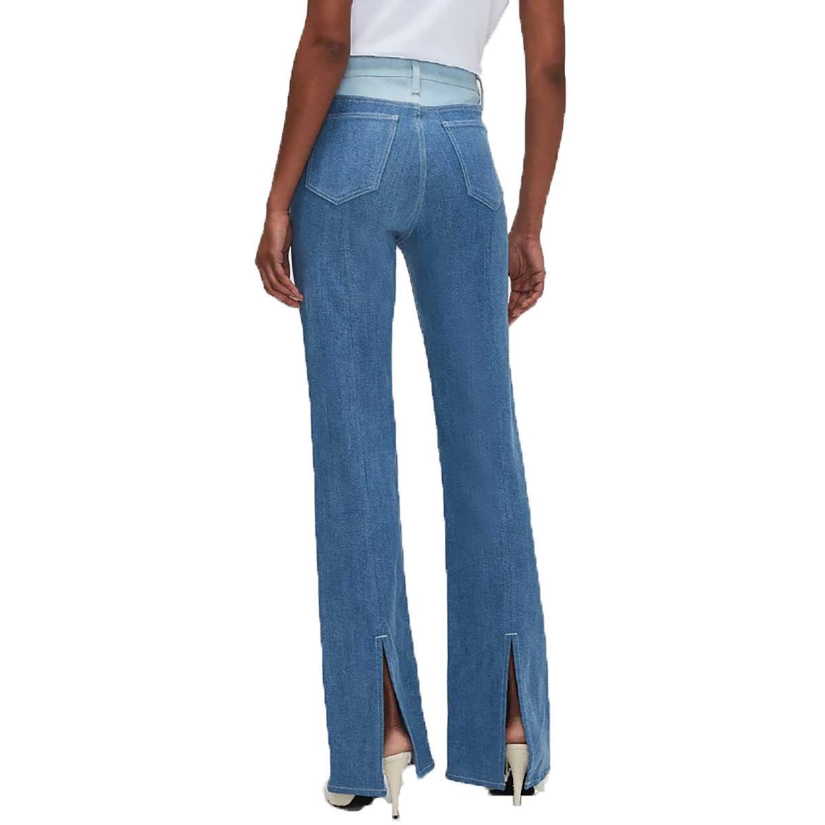 Womens Slit Denim Bootcut Jeans
