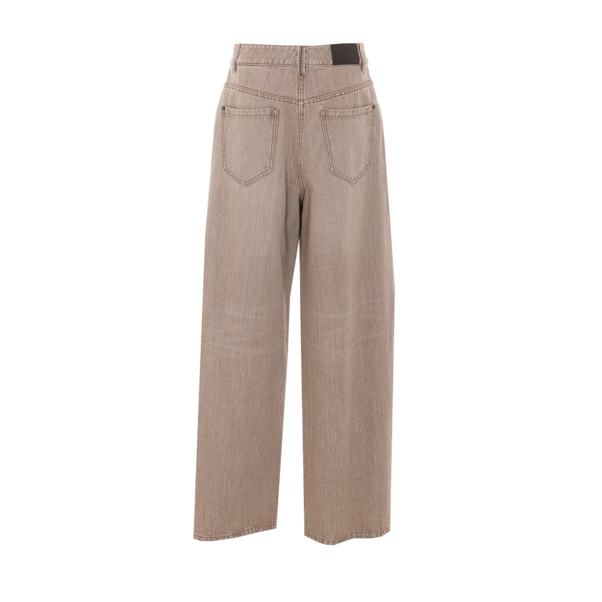 Brunello Cucinelli Brunello Cucinelli Women Wide Jeans In Authentic Denim With Monile