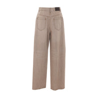 Brunello Cucinelli Brunello Cucinelli Women Wide Jeans In Authentic Denim With Monile