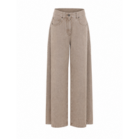 Brunello Cucinelli Brunello Cucinelli Women Wide Jeans In Authentic Denim With Monile