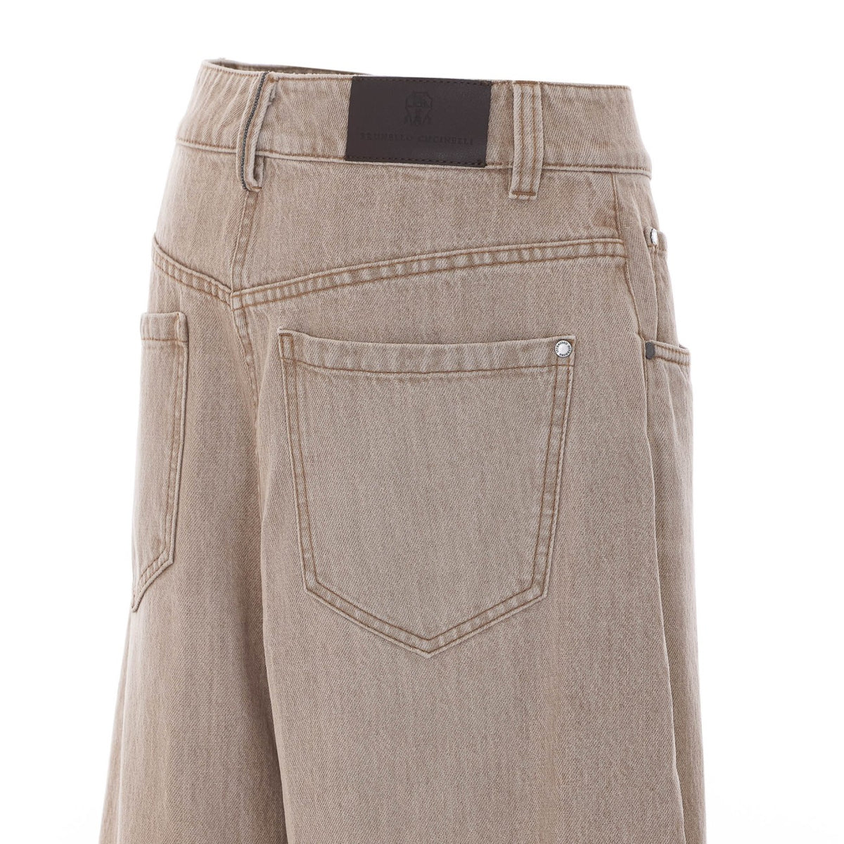 Brunello Cucinelli Brunello Cucinelli Women Wide Jeans In Authentic Denim With Monile