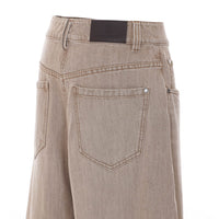 Brunello Cucinelli Brunello Cucinelli Women Wide Jeans In Authentic Denim With Monile